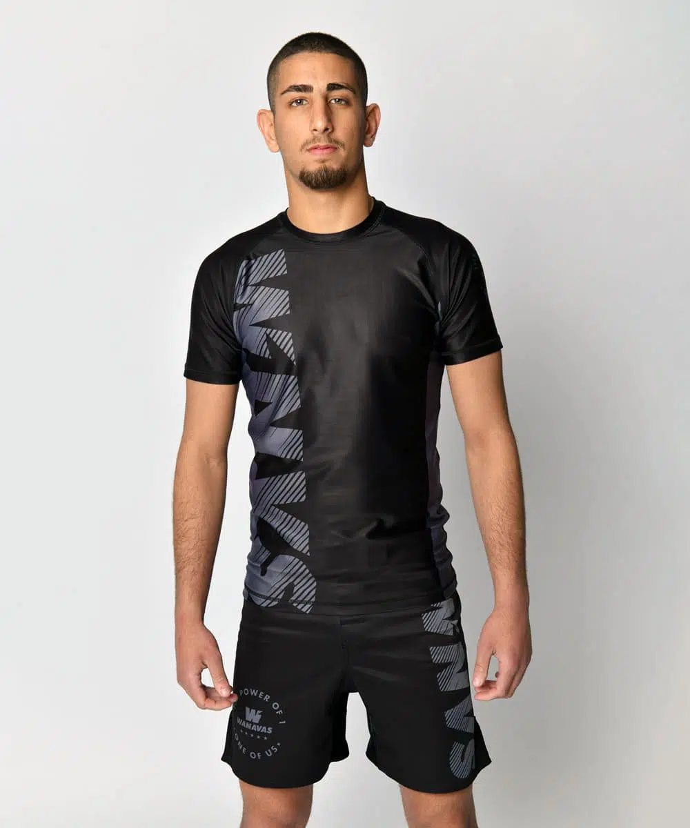 side-wnvs-black-main Side WNVS Short Sleeve Rash Guard - Image 1