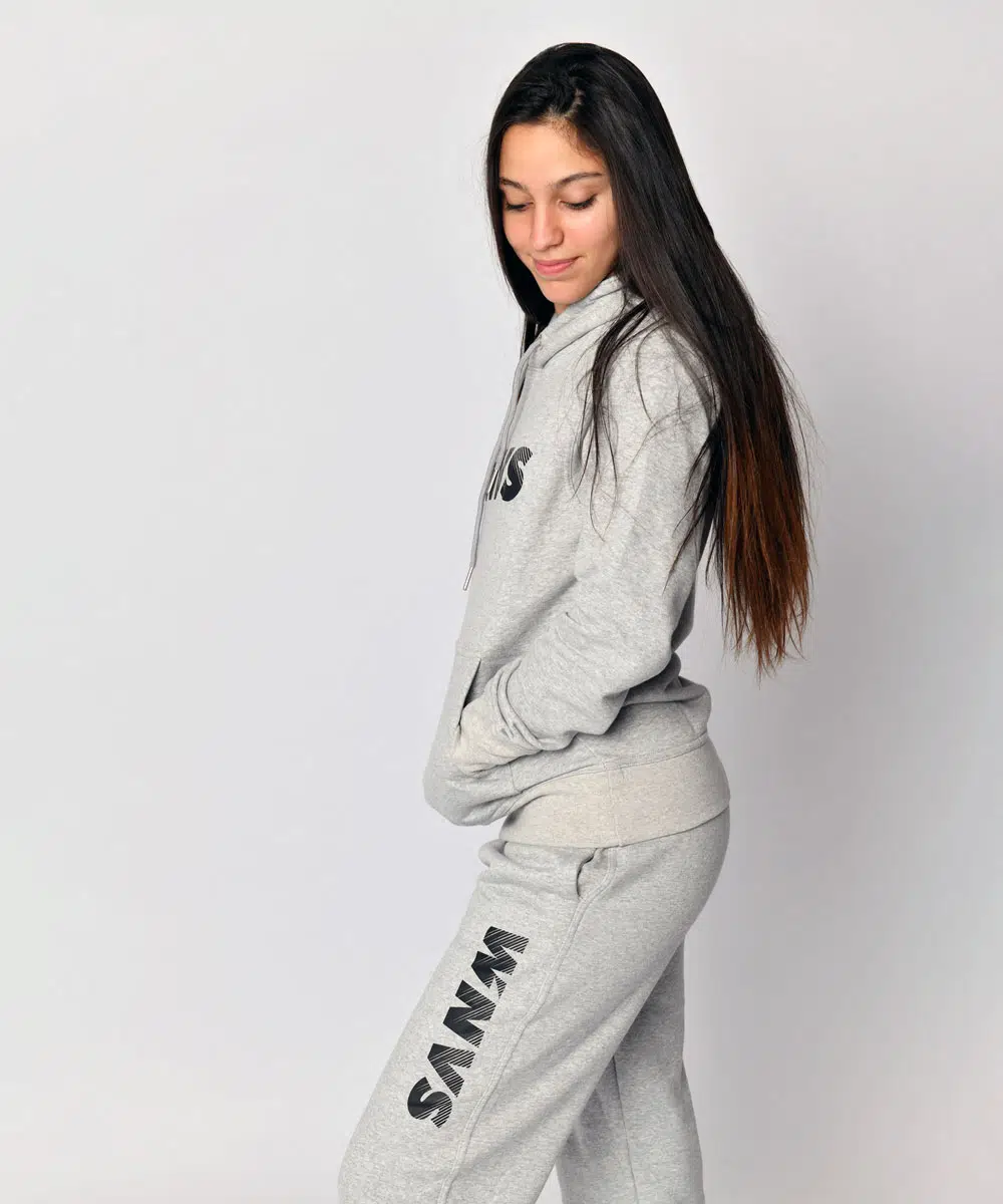 hoodie-grey-model-side WNVS Grey Sweatsuit - Image 1